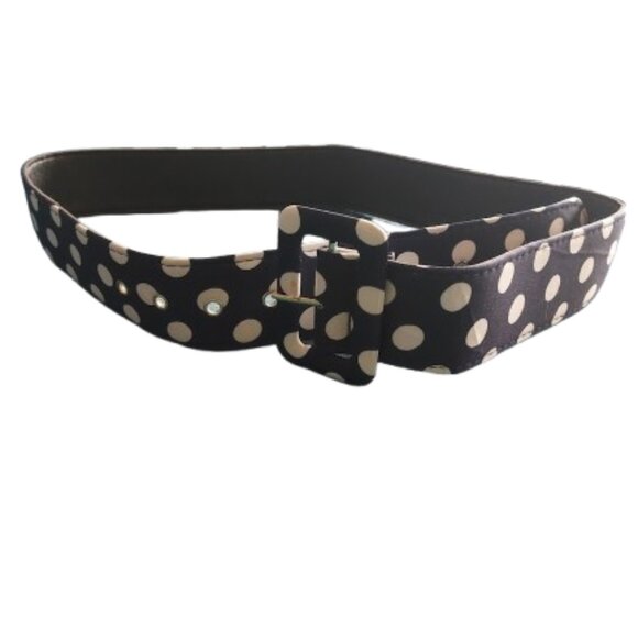 Polka Dot Belt with Big Square Buckle NEW NWOT - Picture 1 of 3